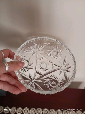 Crystal pasta plates new, set of 7 pieces