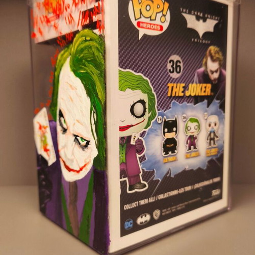 Funko Pop The Joker #36 with custom painted acrylic protector