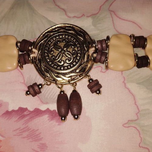 Boho belt used 80 cm with elasticity and statement necklace