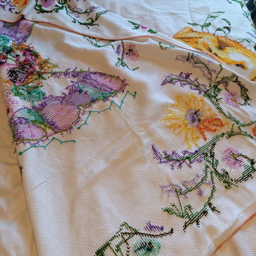 Handmade needlepoint large collectible like new 2.15x1.62 m