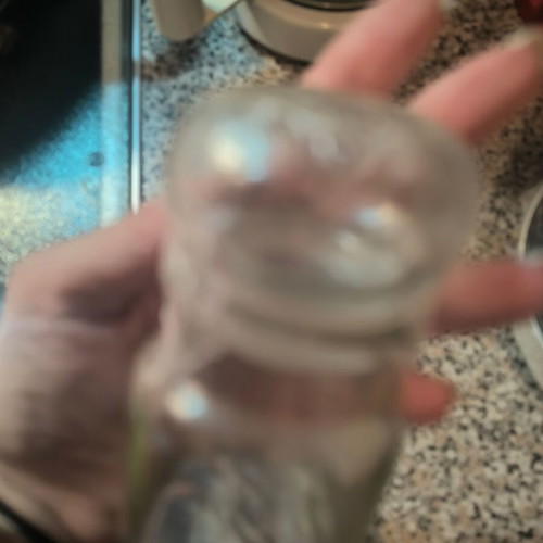 Glass storage jar like new