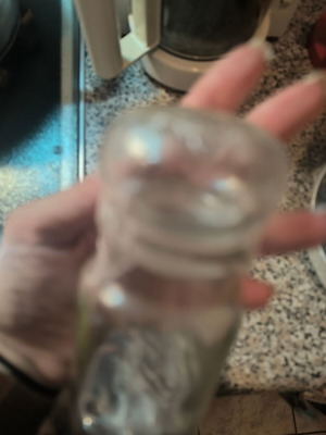 Glass storage jar like new