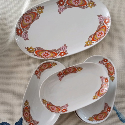 Bavaria porcelain platters Germany set of 6 pieces excellent condition