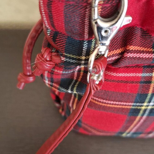 Royal Stewart Tartan pouch crossbody bag like new, black and red