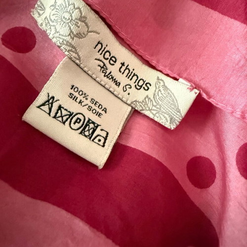 Nice Things scarf thin pink 100% silk like new
