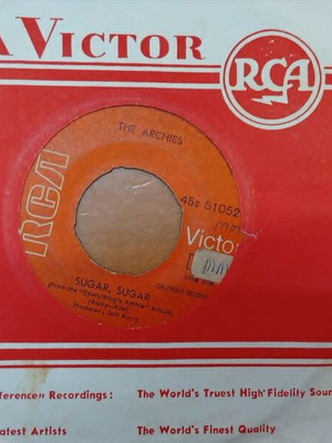 Archies Sugar Sugar 7’ vinyl record used, pop, Greek press