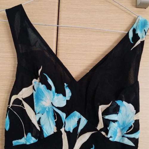 Floral dress with straps used, size 2, viscose Greek tailoring Passager