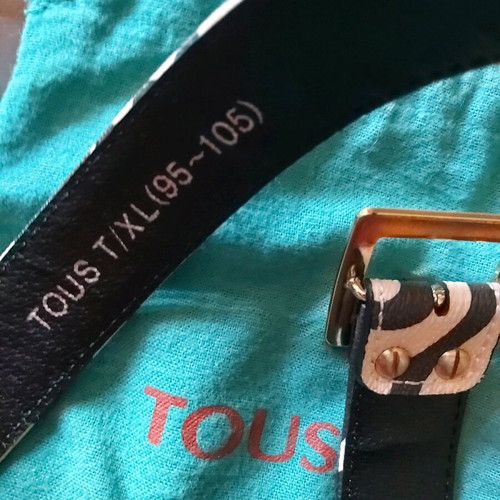 Tous belt like new, women's, black and beige