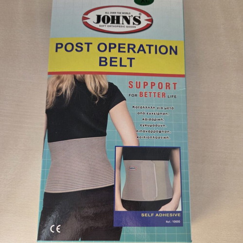 John's Postoperative Elastic Self-Adhesive Abdominal Belt XL like new, beige