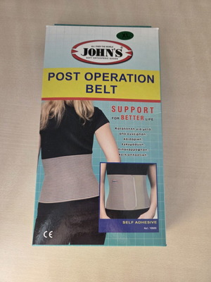 John's Postoperative Elastic Self-Adhesive Abdominal Belt XL like new, beige