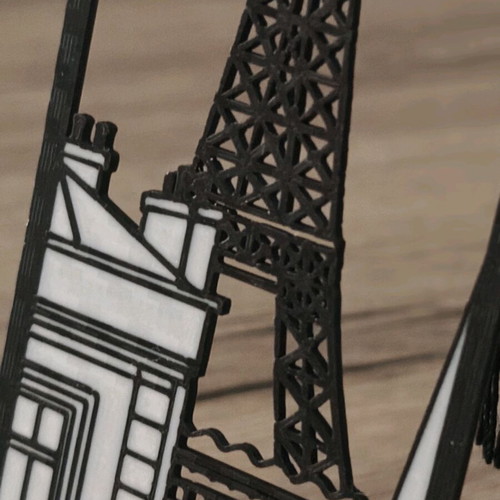 Handmade 3D Printed Paris Bookmark with Eiffel Tower and Tassel new