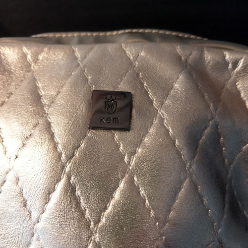KEM crossbody bag metallic gold quilted