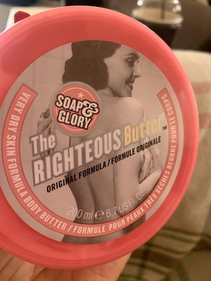 Body butter used, half quantity