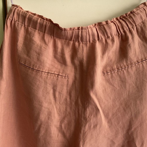 Linen pants Mango like new, pink, size L