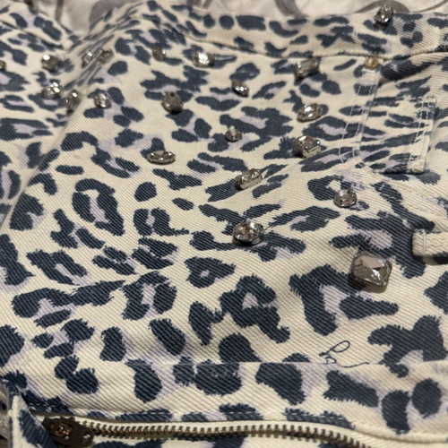 Juicy Couture Leopard Pants like new with transparent stones, size S