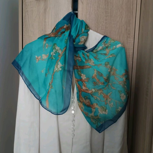 Sakura scarf 50/140 ethereal new, multicolored