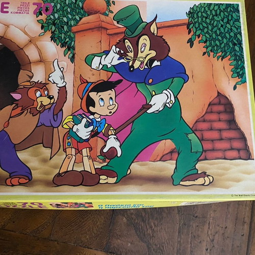 Puzzle 70 pieces used with Pinocchio and fairy tale theme