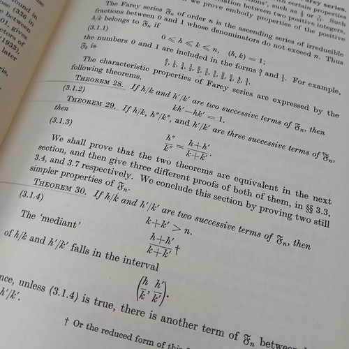 An Introduction to the Theory of Numbers Fourth Edition by G.H.Hardy and E.M.Wright
