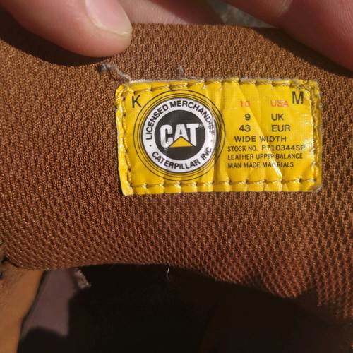 CAT men's boots used, brown, size 43