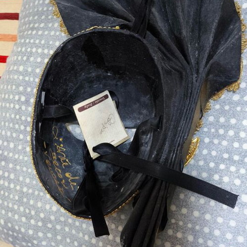 Venetian mask handmade used from leather and canvas