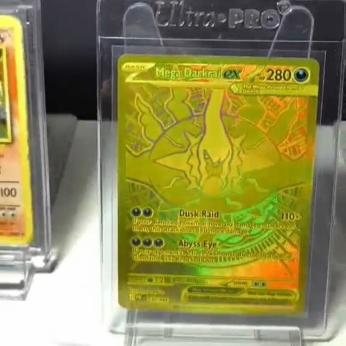 Mega Darkrai ex Gold Hyper Rare Pokémon TCG card from Pitch Black