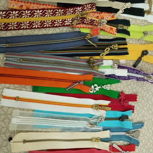 Zipper set new, pack of 35 pieces