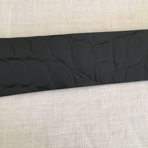 Women's vintage leather belt used, black, length 95 cm