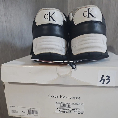 Calvin Klein sneakers, men's size 43, white and grey