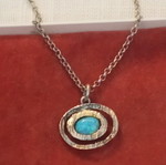 Silver necklace 925 with opal like new