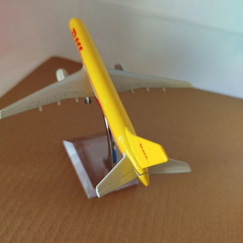 Airbus DHL collectible airplane used with transparent base