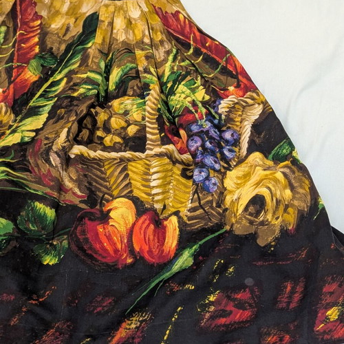 Vintage-Style Still Life Fruit Basket Dress tailor made, like new