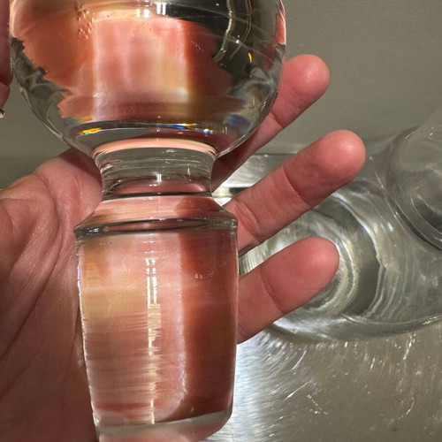 Espiel Bottle made of handmade crystal like new with lid