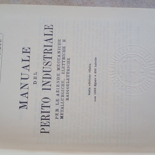 Manuale del perito industriale book used, Italian