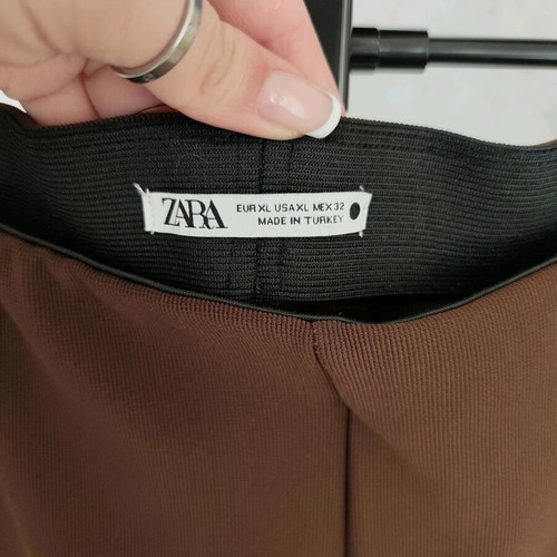 Zara NoXL Flared Pants like new brown