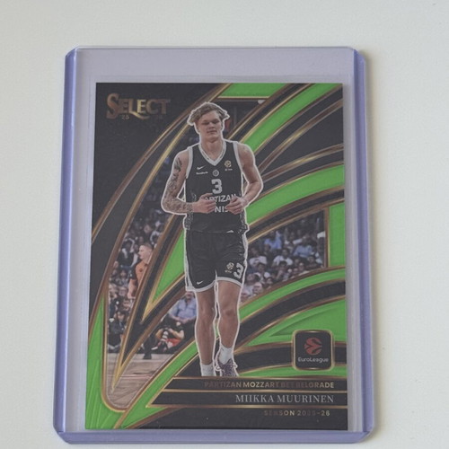 Miikka Muurinen Courtside Neon Green Prizm 2025-2026 card new
