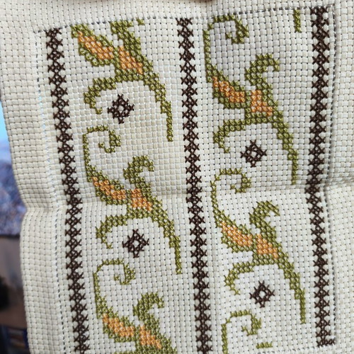 Vintage handmade set of 6 embroidered table linens