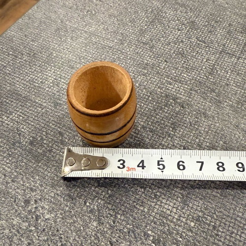 Wooden mini barrel like new for toothpicks