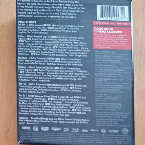 A Better Tomorrow Trilogy 4K UHD + Blu-ray set new, 7 discs