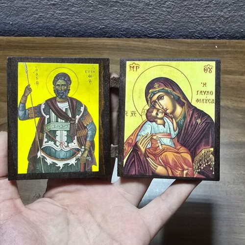 Set of religious icons used