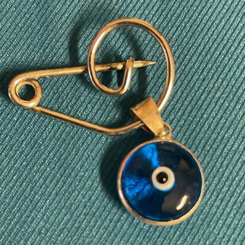 Silver pin with turquoise eye 925 new