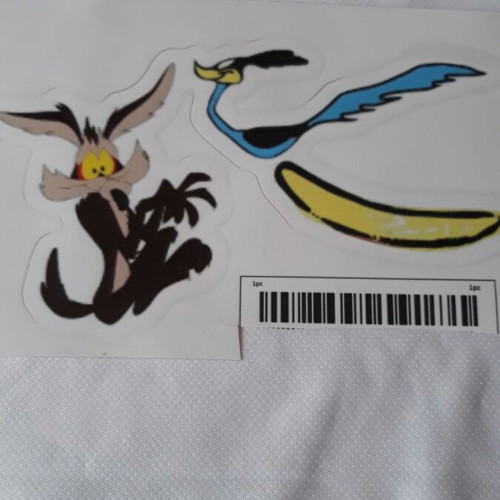 Koyot and Road Runner sticker new, indelible and waterproof