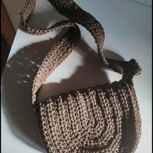 Handmade brown shoulder bag new