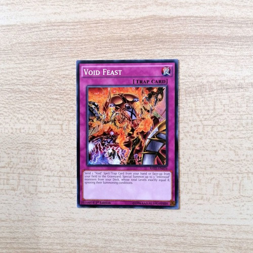 Yu-Gi-Oh! Void Feast 1st Edition Common Trap Card near mint