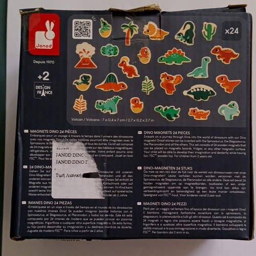 Janod Dino magnetic set for children aged 2 and up, new