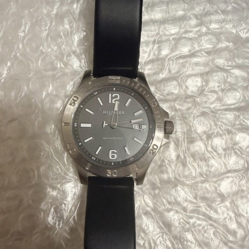 Tommy Hilfiger wristwatch with grey and silver case and bracelet
