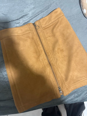 Esmara beige mini skirt suede like new