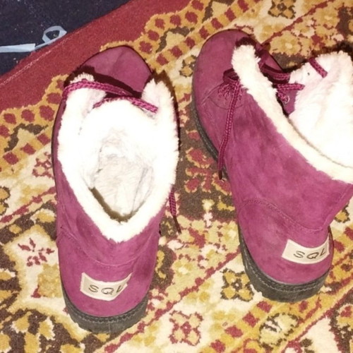 Women's boots burgundy SQL used, size 42 with lining