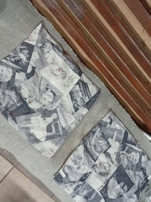 Pillowcases for sofa pillows like new, zipper closure, set of two 1.80m