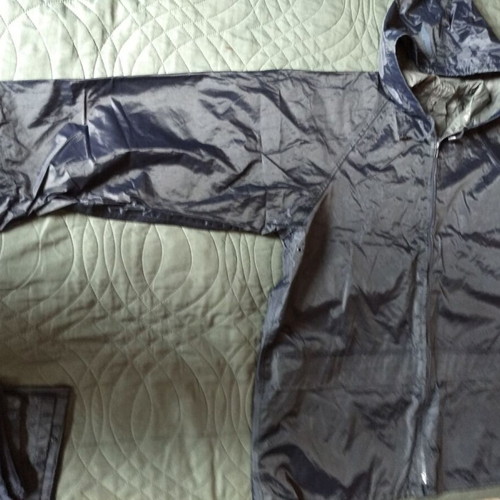 Waterproof set pants and jacket with hood, dark blue, XXL, new