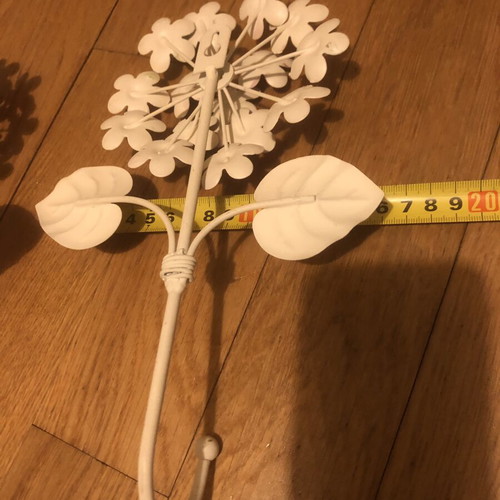 Zara Home vintage metal wall hooks set of 2, hydrangea flower design